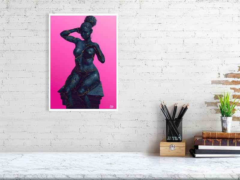 Beauty Mark: Black Nude Art Print for Black Women