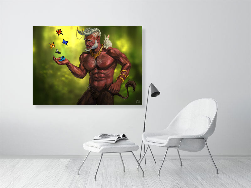 Goat Man the Peacemaker - Giclee Print - Digital Painting - Shaneinvasion