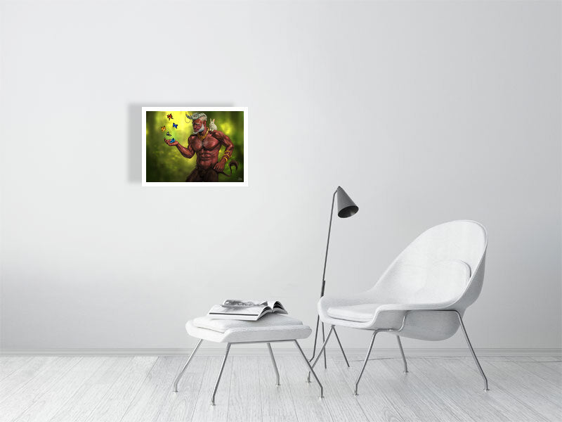 Goat Man the Peacemaker - Giclee Print - Digital Painting - Shaneinvasion