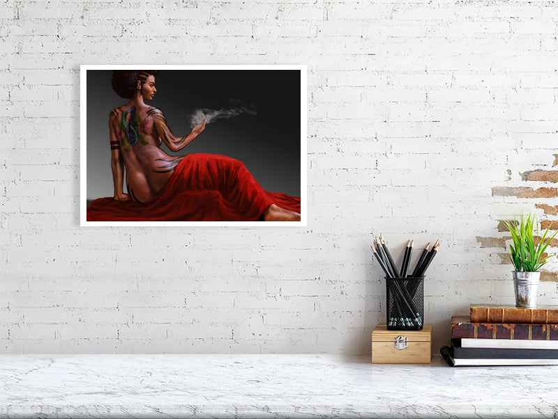 Serpent - Unique Black Nude Art
