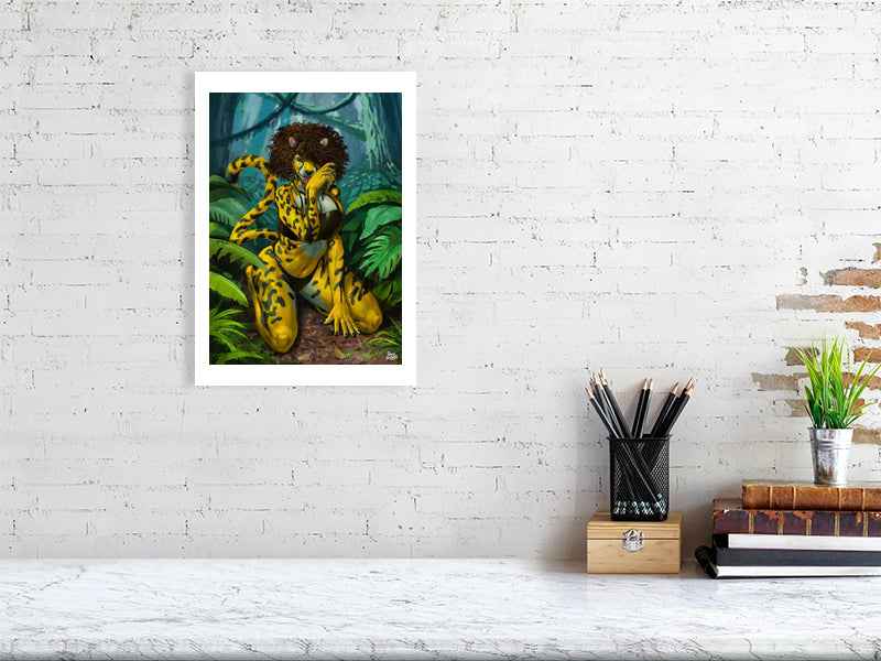 The Cheetah Lady - Adult Furries Digital Poster Art