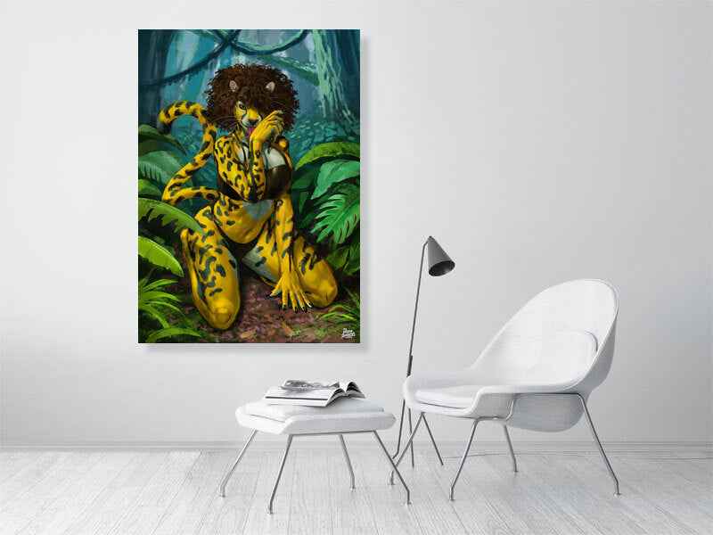 The Cheetah Lady - Adult Furries Digital Poster Art