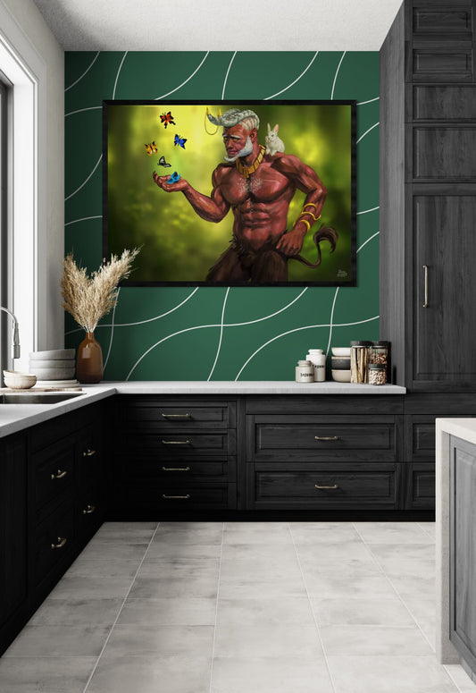 Goat Man the Peacemaker - Giclee Print - Digital Painting - Shaneinvasion