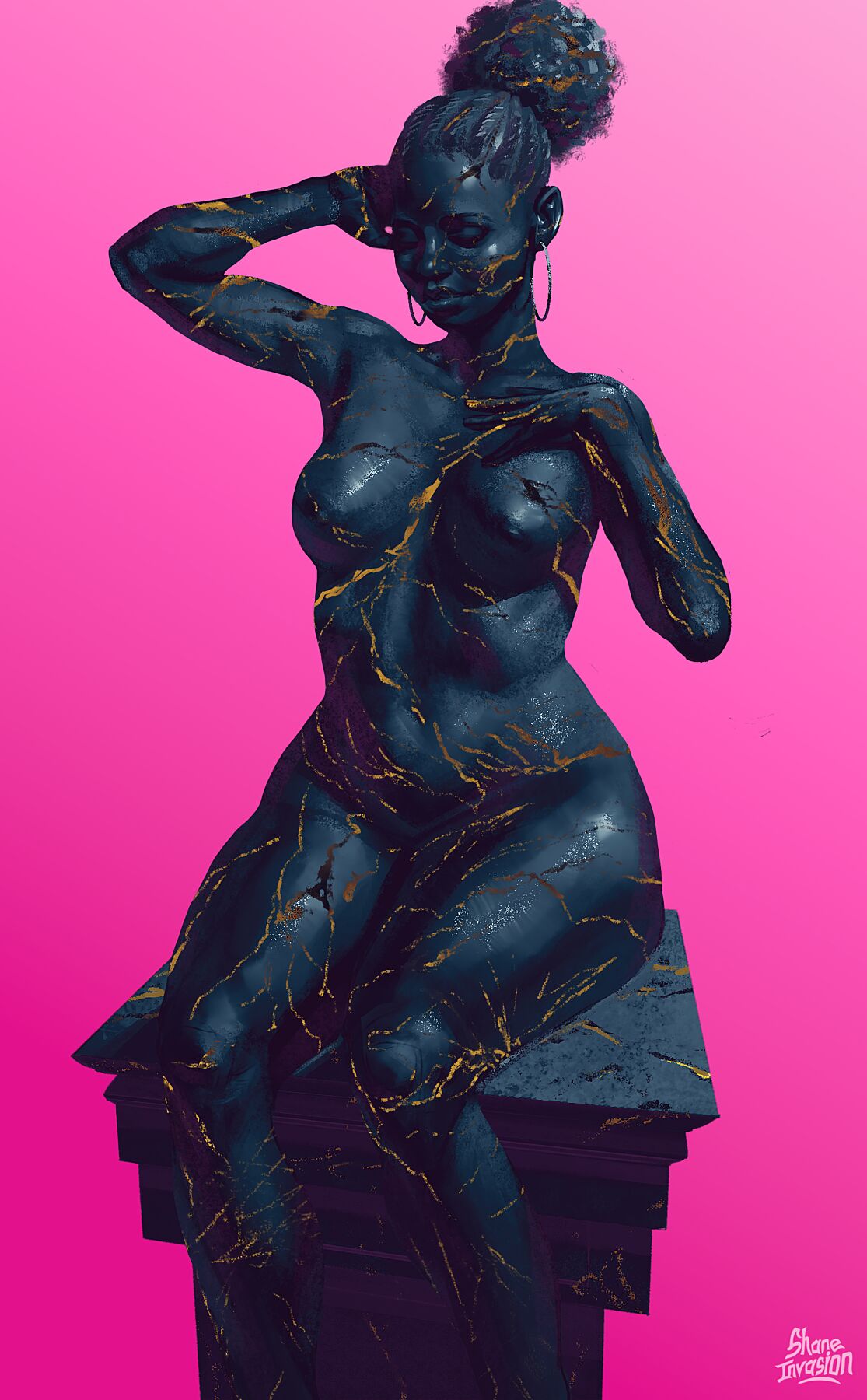 Beauty Marks Digital Painting - Unique Artistic Expression - Shaneinvasion