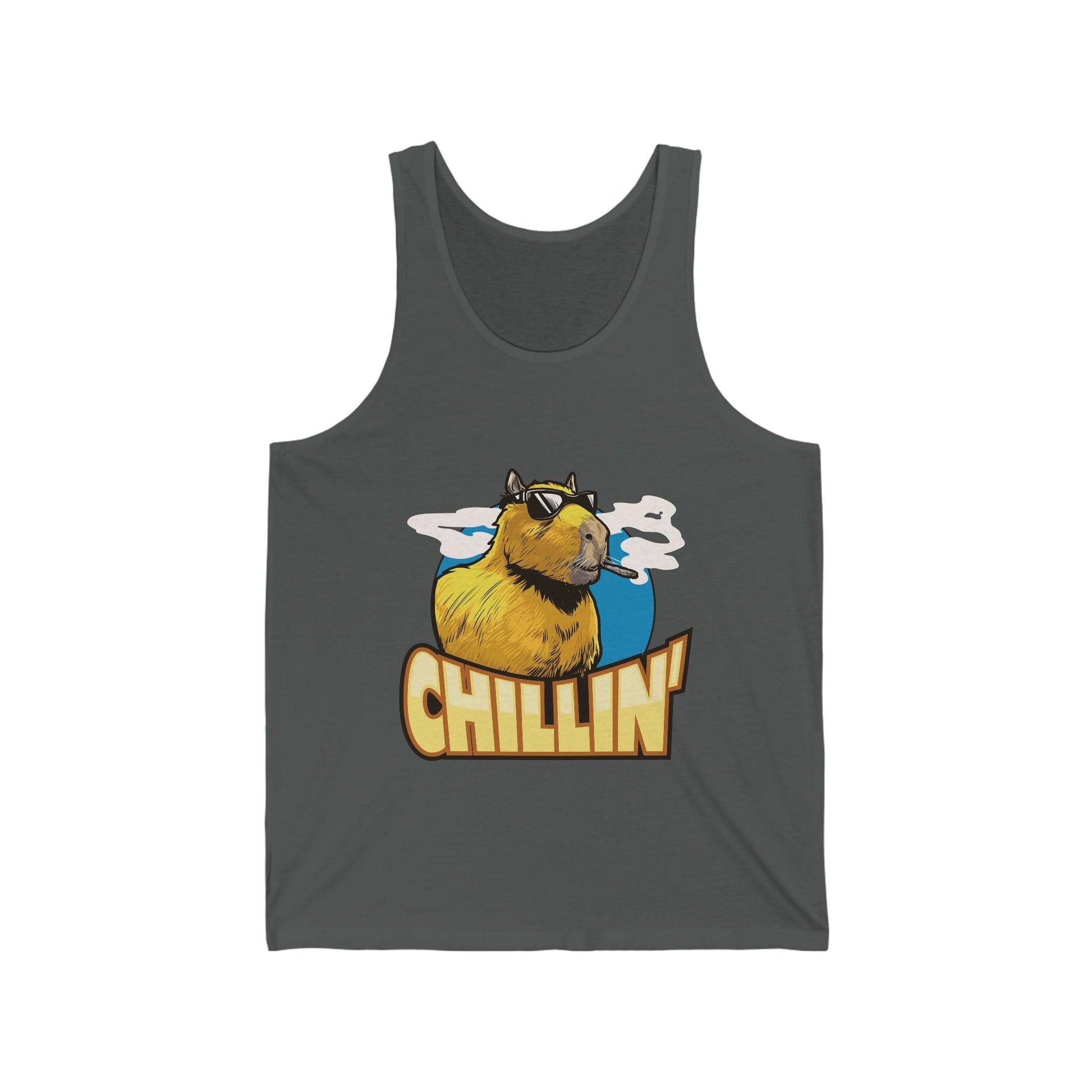 Capybara chillin - Unisex Jersey Tank - Shaneinvasion